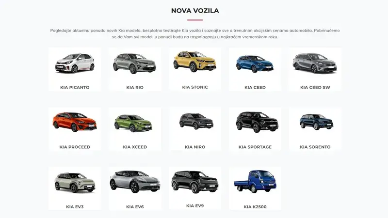 MTL KIA - Web development Novi Sad - work example